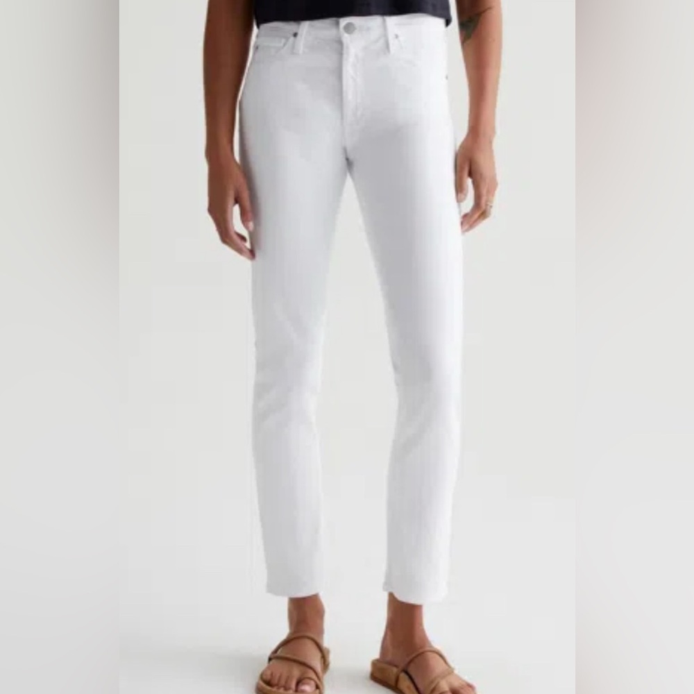 AG Adriano Goldschmied The Prima Cigarette Ankle Jeans | White | Size 30